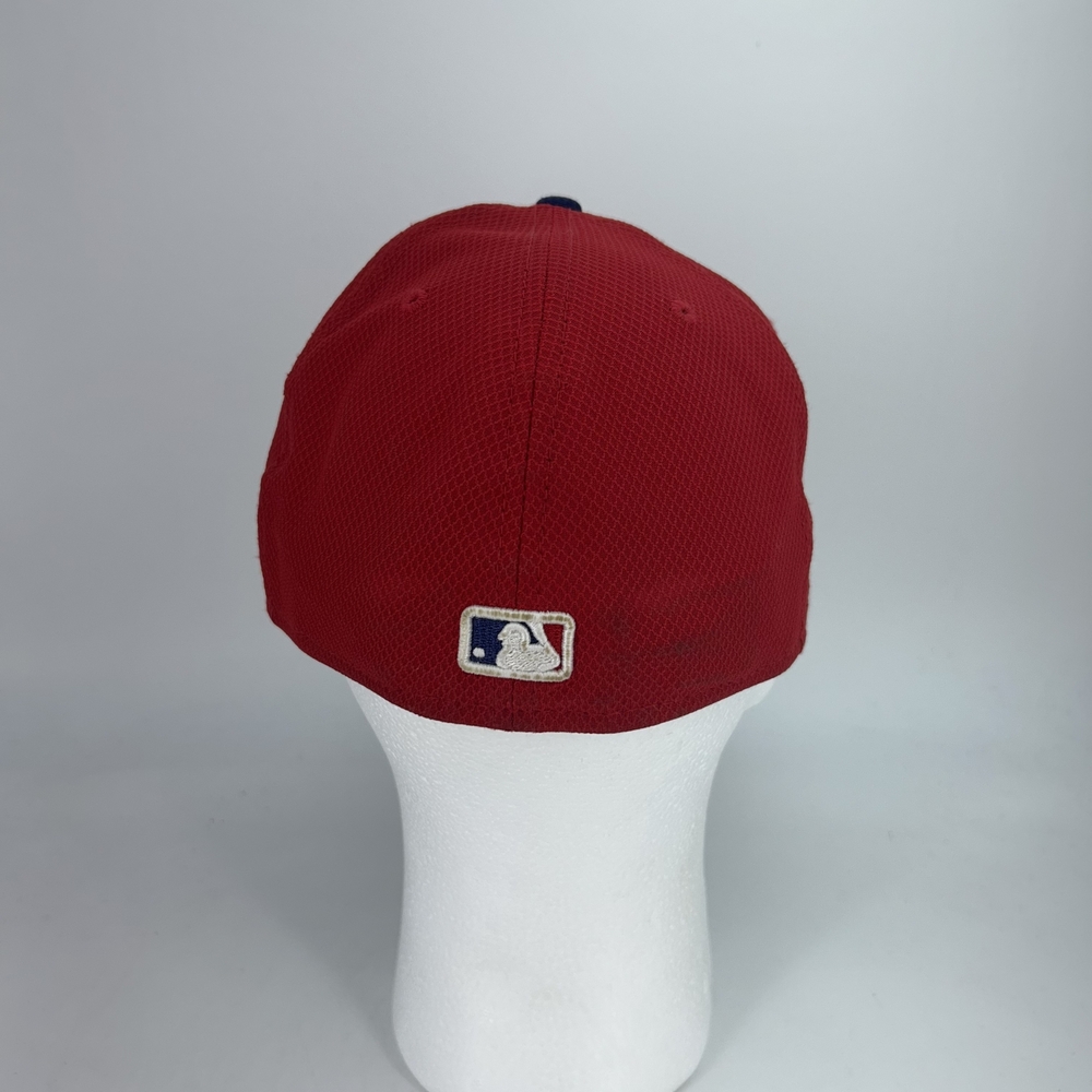 Philadelphia Phillies Hat Cap Fitted Mens 7 1/2 Red Blue MLB Baseball New Era - Picture 5 of 8